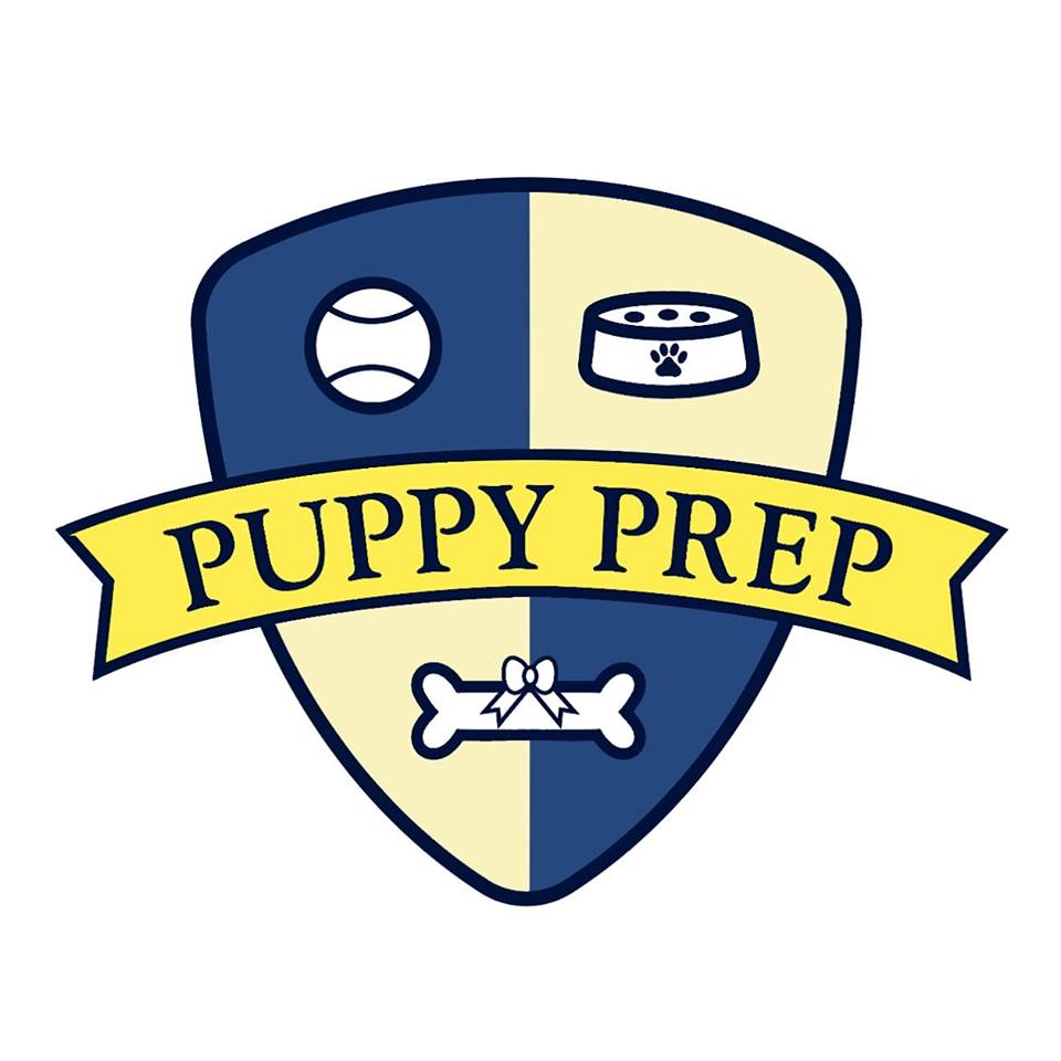 A Puppy Prep company logo with white background